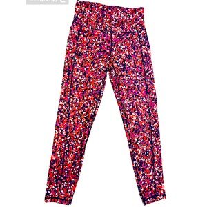 Ideology Floral pink workout capris pants with side pockets!